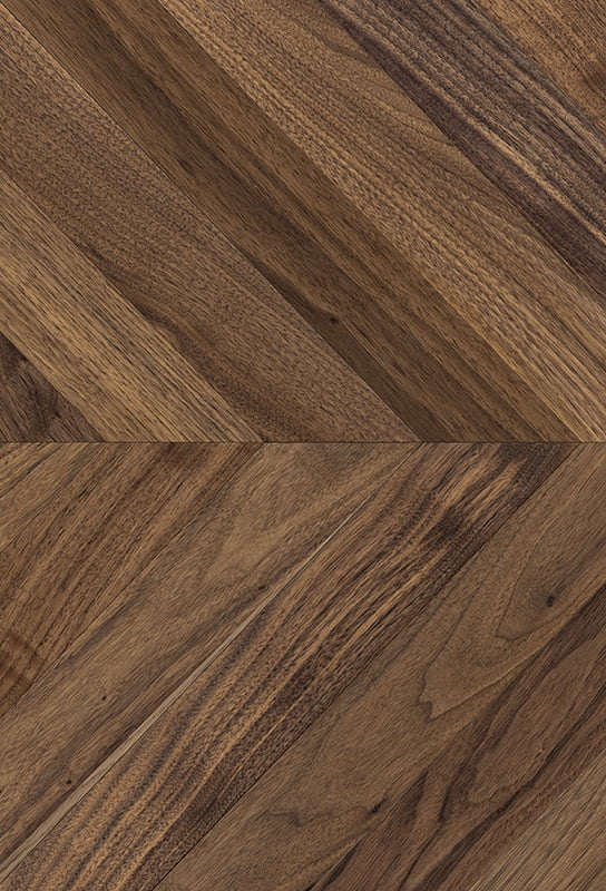 Black Walnut Natural Chevron Kejuruteraan Kayu Lantai WA002-1
